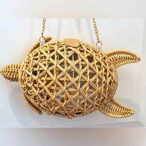 NWT Tommy Bahama Woven Turtle-Shaped Bag